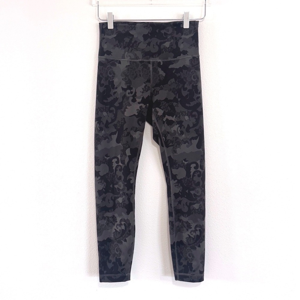 Lululemon | Wunder Train High-Rise Hidden Heritage Black Lace Leggings - Picture 2 of 4